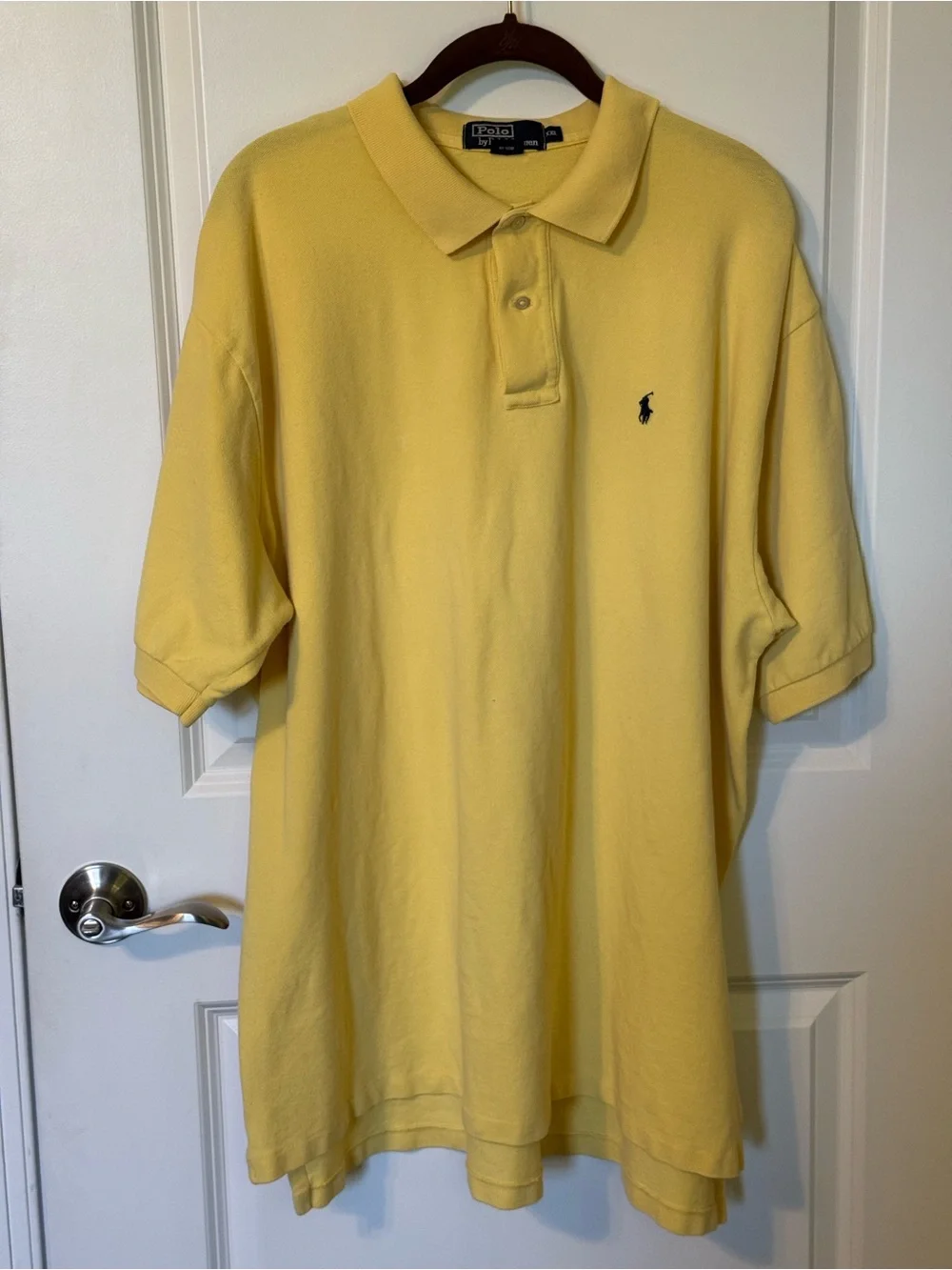 Polo Ralph Lauren Men’s XXL Yellow Pique Polo Shirt Classic Pony Logo